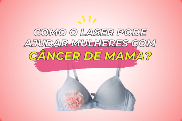 imagem ilustrativa com texto e sutiã ao fundo